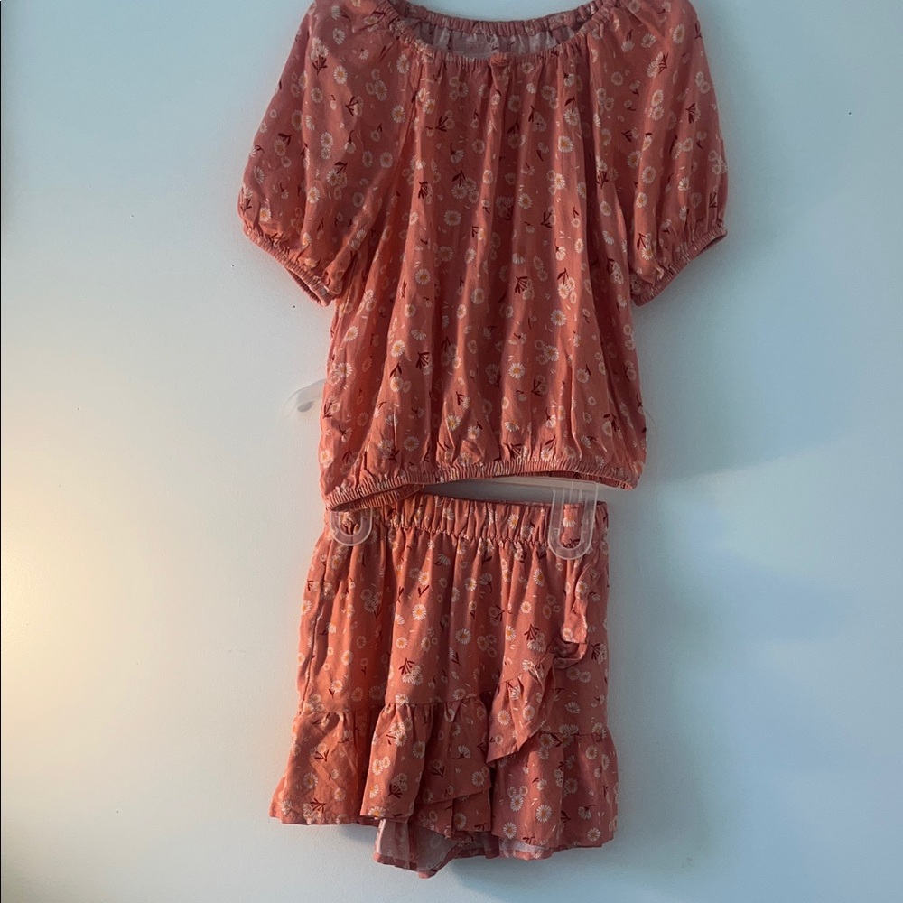 Cat & Jack Coral Floral Pajama Set